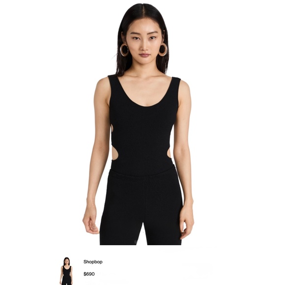 Proenza Schouler Black Knit Bodysuit With Cut Out Sides New With Tags M - Picture 13 of 13